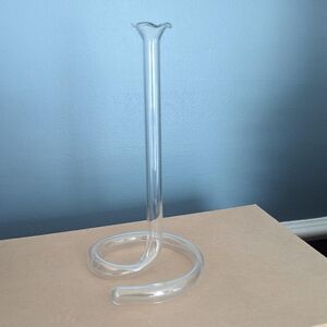 Vintage Curved Glass Test Tube Style Bud Vase